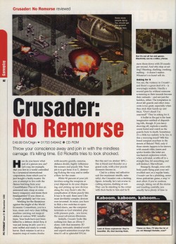 Crusader No Remorse Review - PC Format Page 1