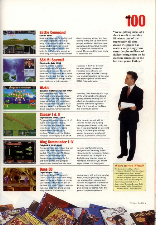 Top 100 PC Games in 1996 PC Gamer Pix's Origin Adventures