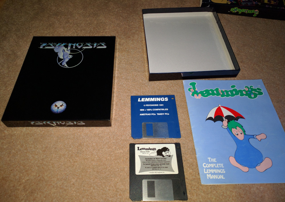 PC IBM OH NO! MORE LEMMINGS 5 1/4 COMPUTER GAME 1991 PSYGNOSIS TANDY