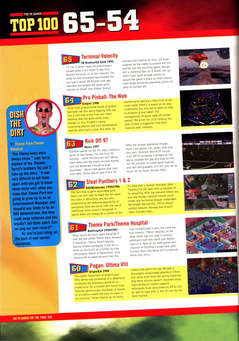 PC Gamer Top 100 -1997 | Pix's Origin Adventures